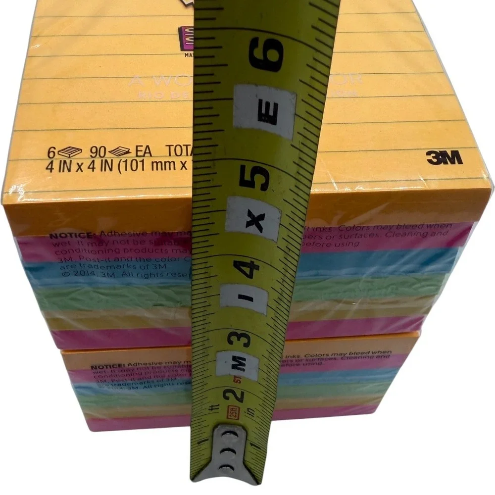 Post-it Super Sticky Notes 4x4 Rio de Janeiro 6 Pads 540 Sheets‎ Lined New